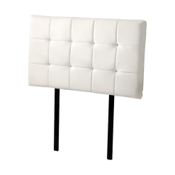 PU Leather Single Bed Deluxe Headboard Bedhead - White