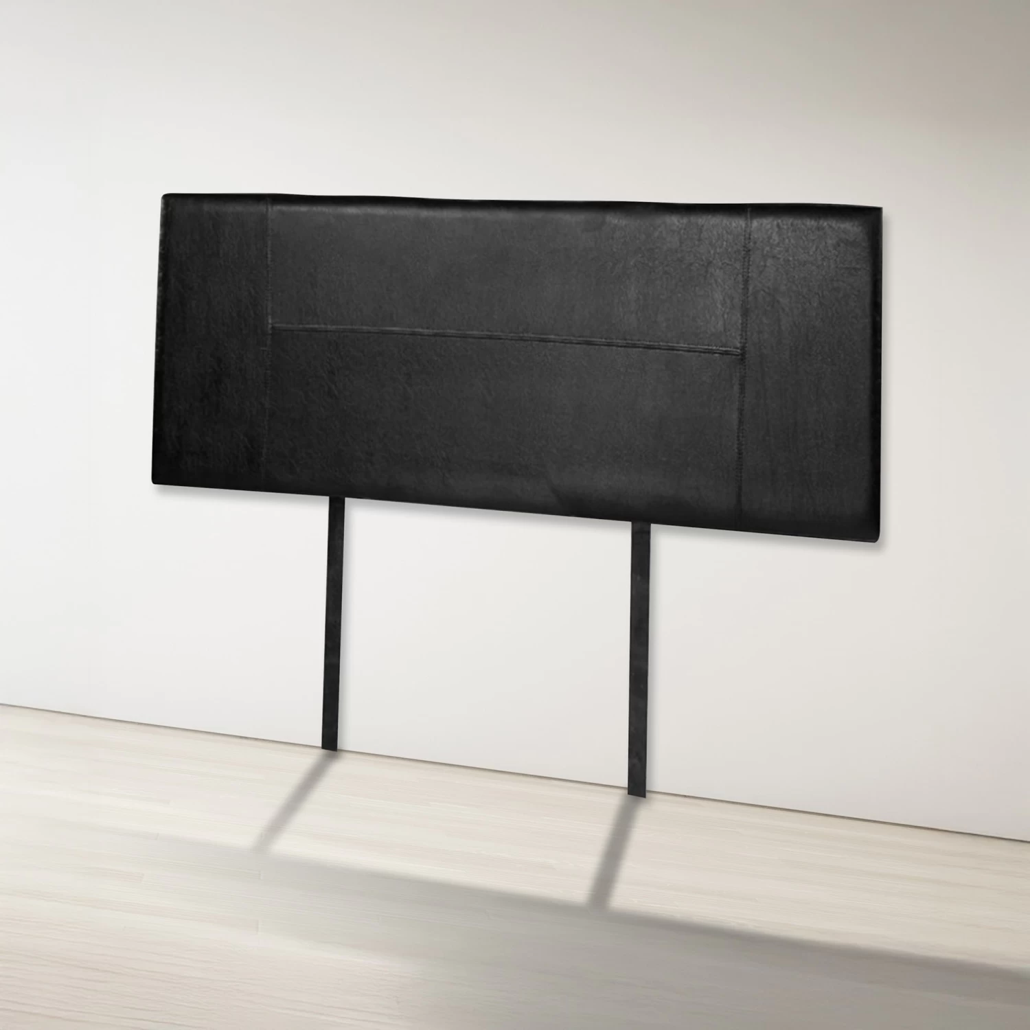 PU Leather Double Bed Headboard Bedhead - Black - Image 4