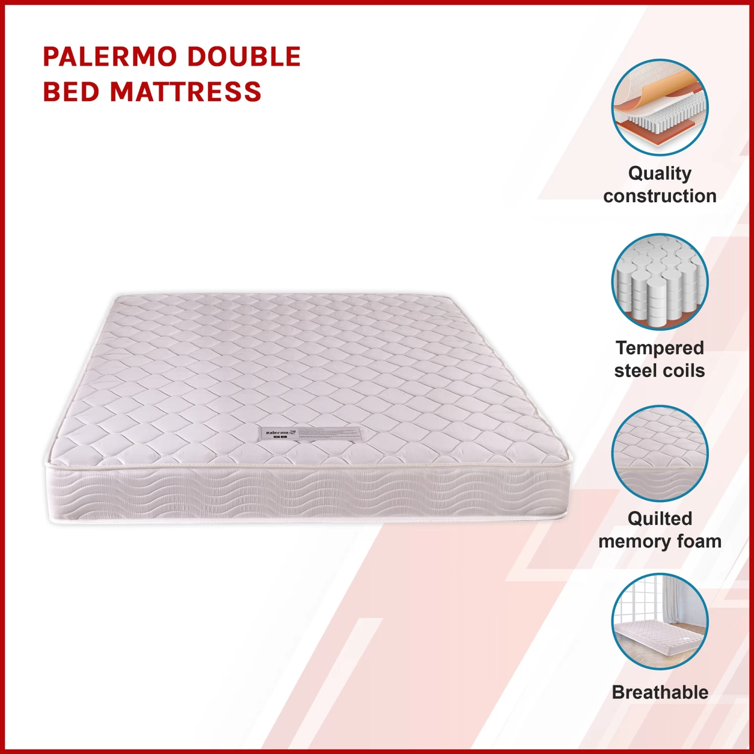 PALERMO Double Bed Mattress - Image 3