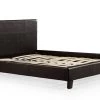 Double PU Leather Bed Frame Brown