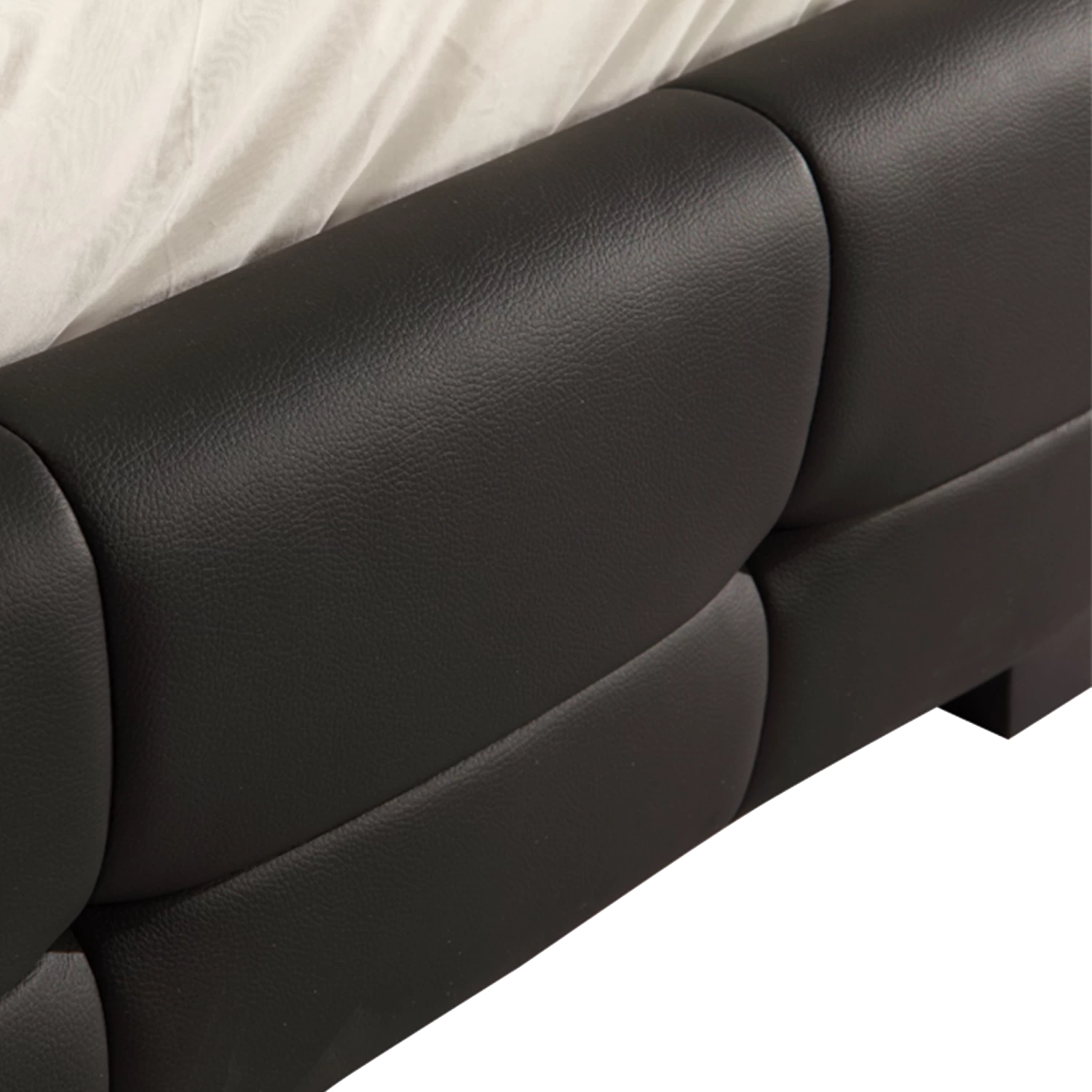 Double PU Leather Deluxe Bed Frame Black - Image 6