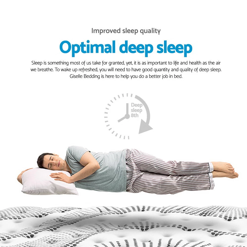 Giselle Bedding DOUBLE Mattress Bed Size Euro Top Pocket Spring Foam 32CM - Image 4