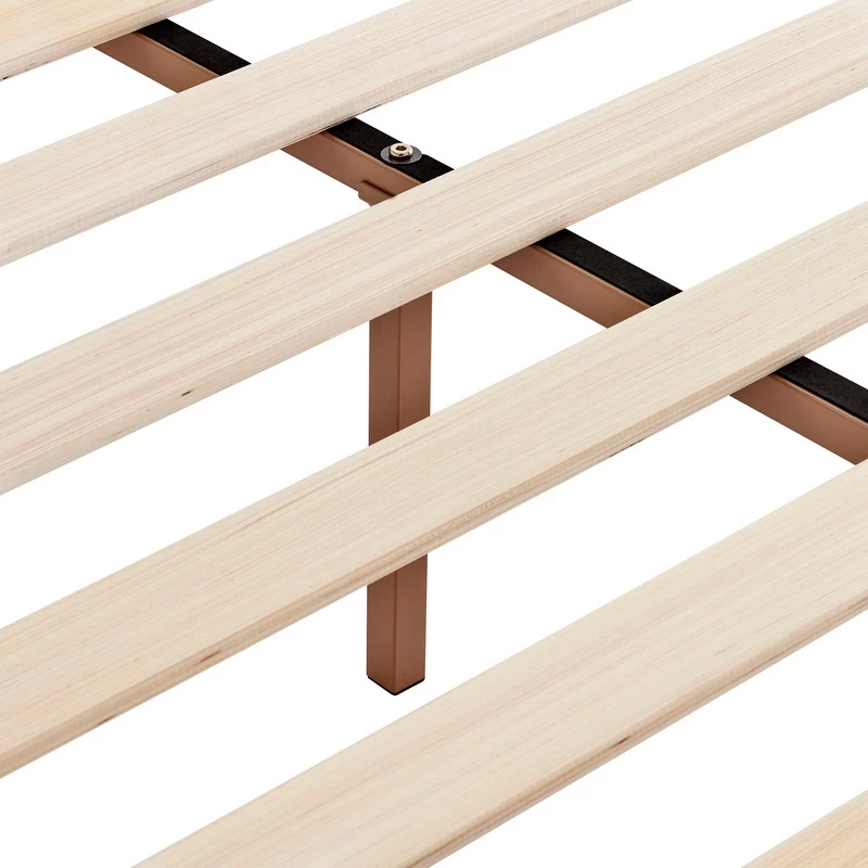 DukeLiving Bronte Solid Wood Platform Bed With Headboard Natural (Double, Queen) - Image 14