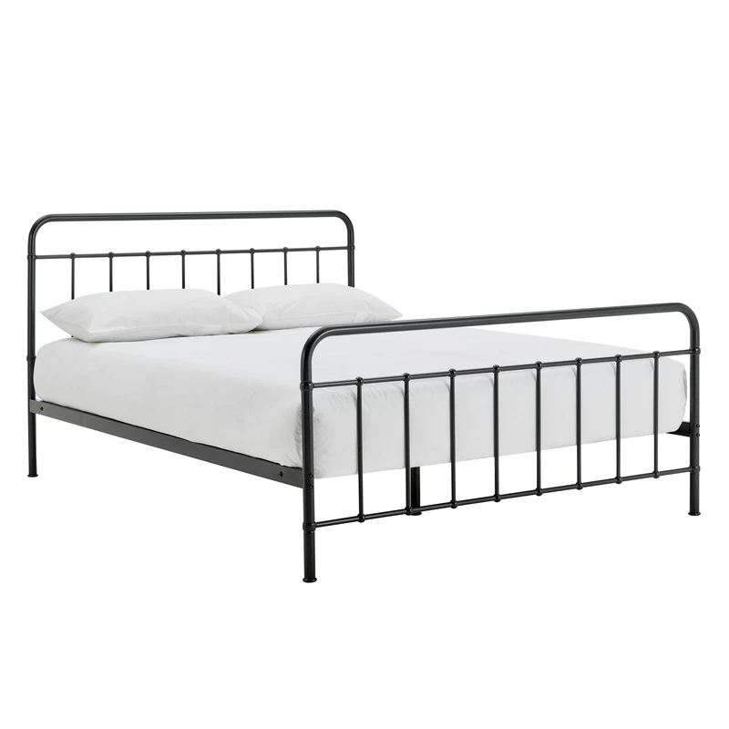 DukeLiving Charlie Metal Bed Frame Black (Double, Queen) - Image 3