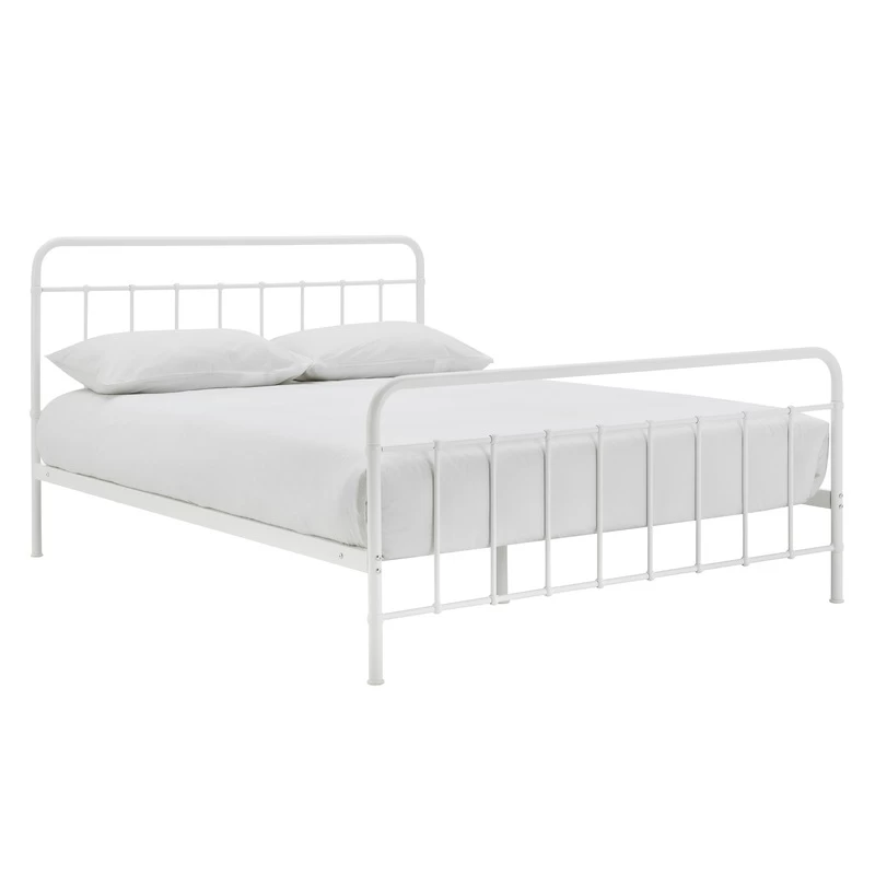 DukeLiving Charlie Metal Bed Frame White (Double, Queen) - Image 3