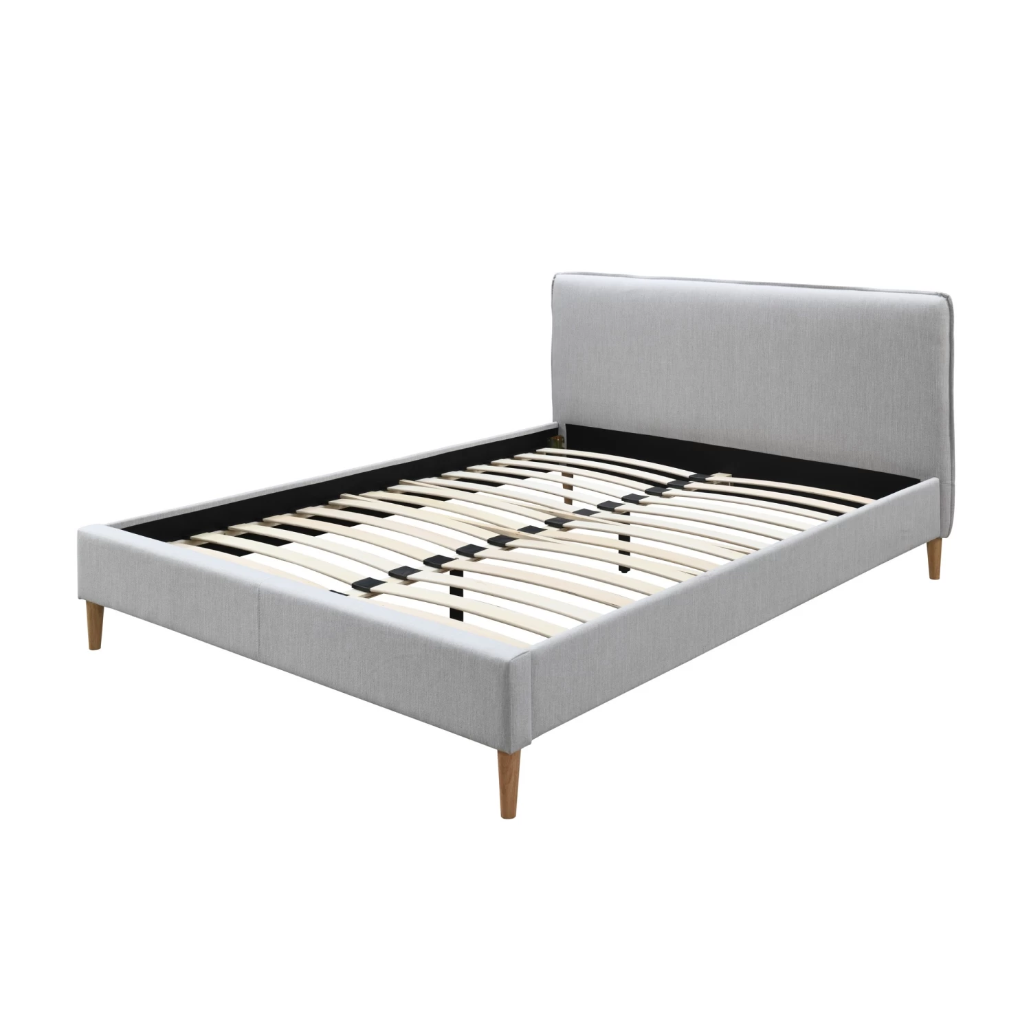 DukeLiving Emilia Upholstered Bed Frame Light Grey (Double, Queen) - Image 3