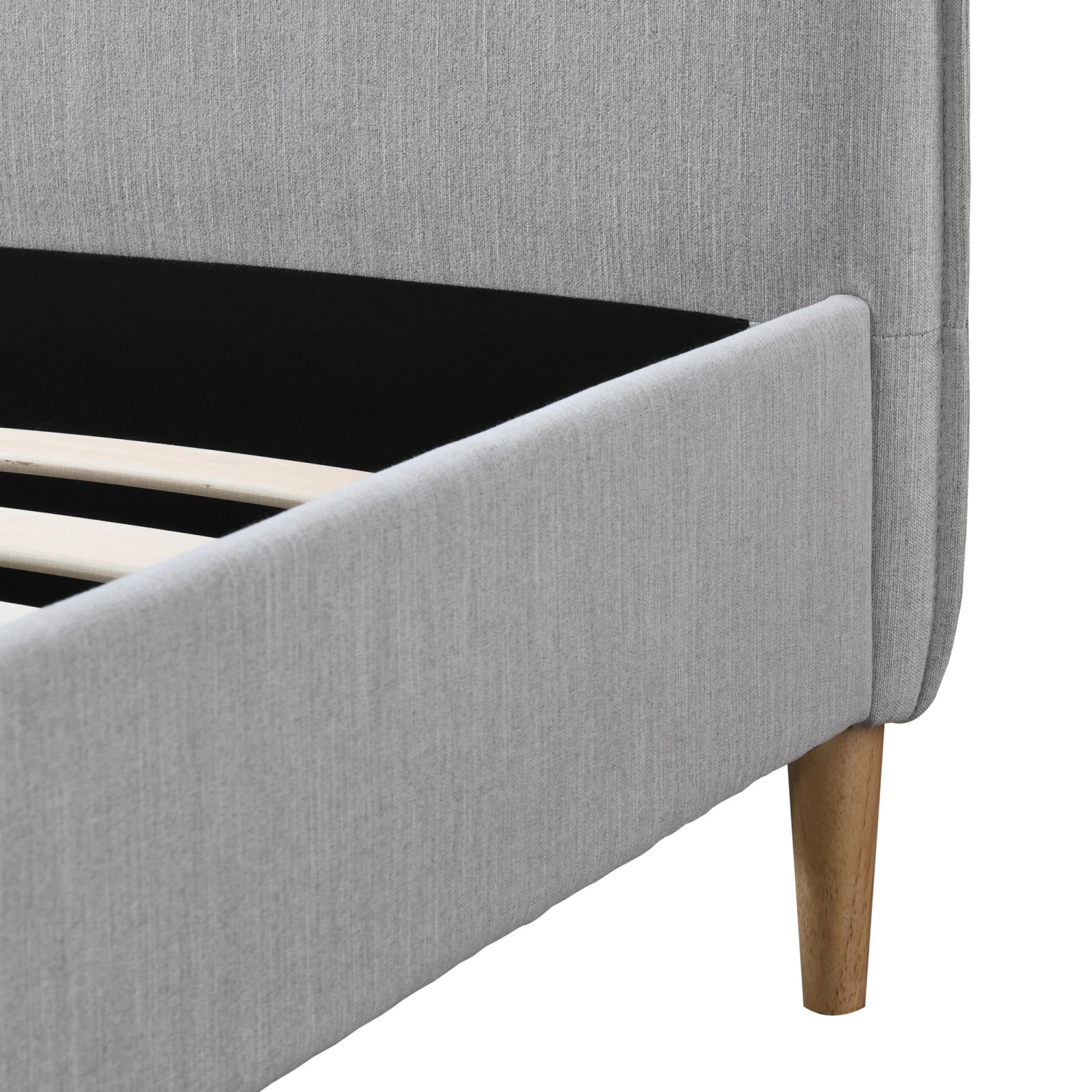 DukeLiving Emilia Upholstered Bed Frame Light Grey (Double, Queen) - Image 11