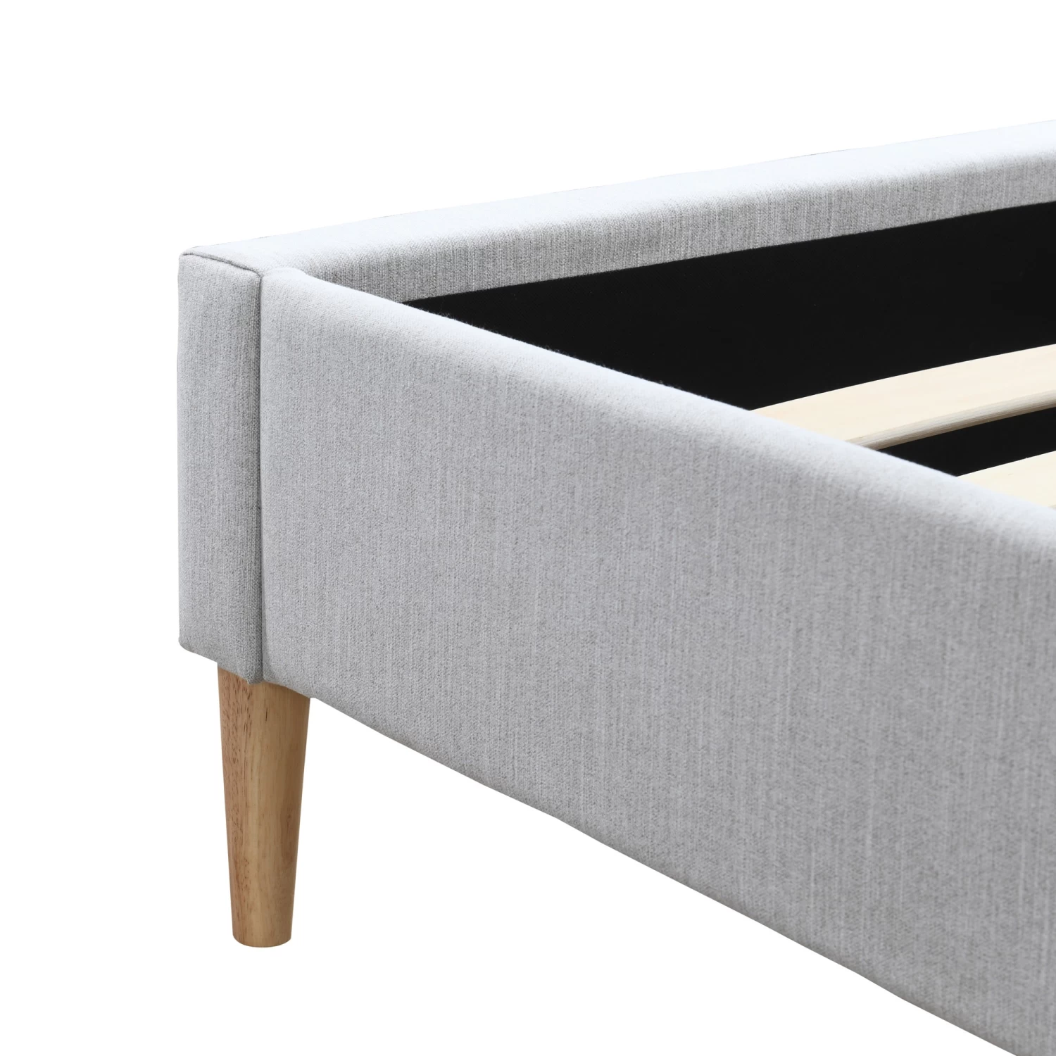 DukeLiving Emilia Upholstered Bed Frame Light Grey (Double, Queen) - Image 12