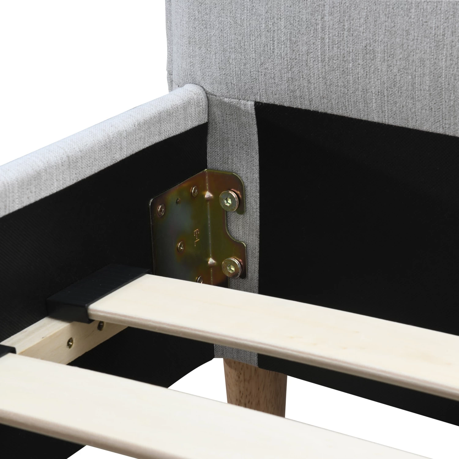 DukeLiving Emilia Upholstered Bed Frame Light Grey (Double, Queen) - Image 13