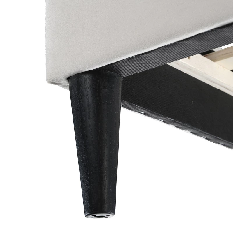 DukeLiving Megan Tufted Upholstered Bed Frame Beige (Double, Queen) - Image 14