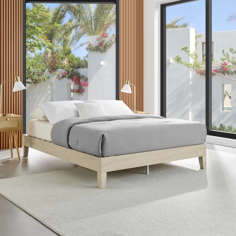 DukeLiving Riley Premium Wooden Bed Base White Wash (Double, Queen, King) - Image 16