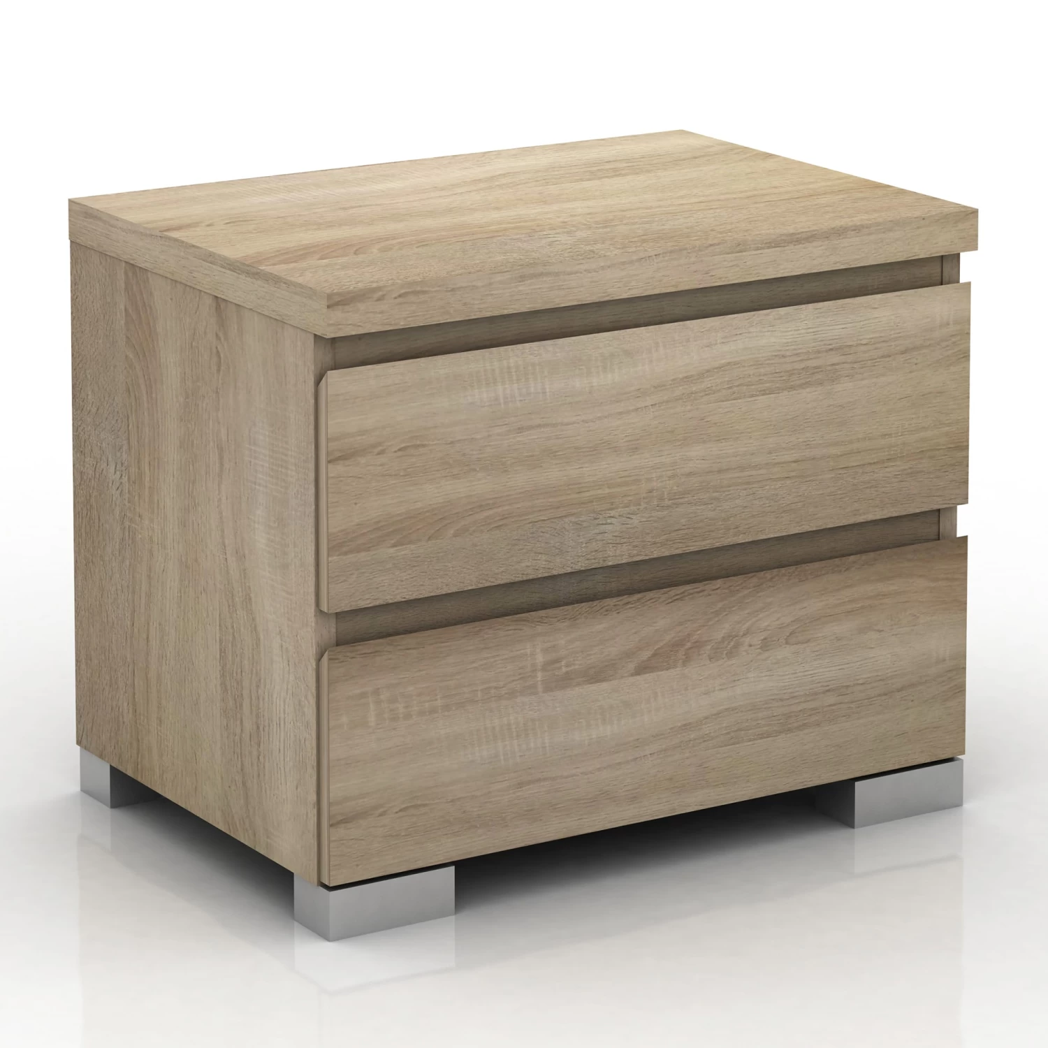 Elara 2 Drawer Bedside Table In Light Sonoma Oak - Image 2