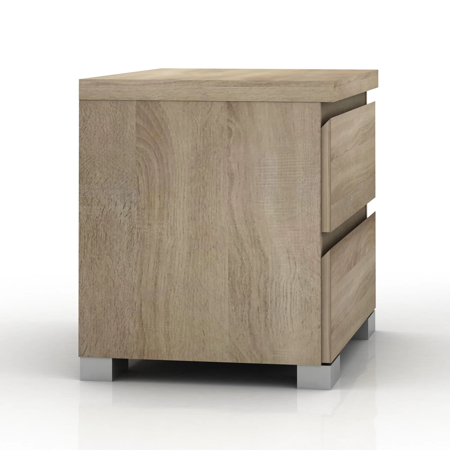 Elara 2 Drawer Bedside Table In Light Sonoma Oak - Image 5