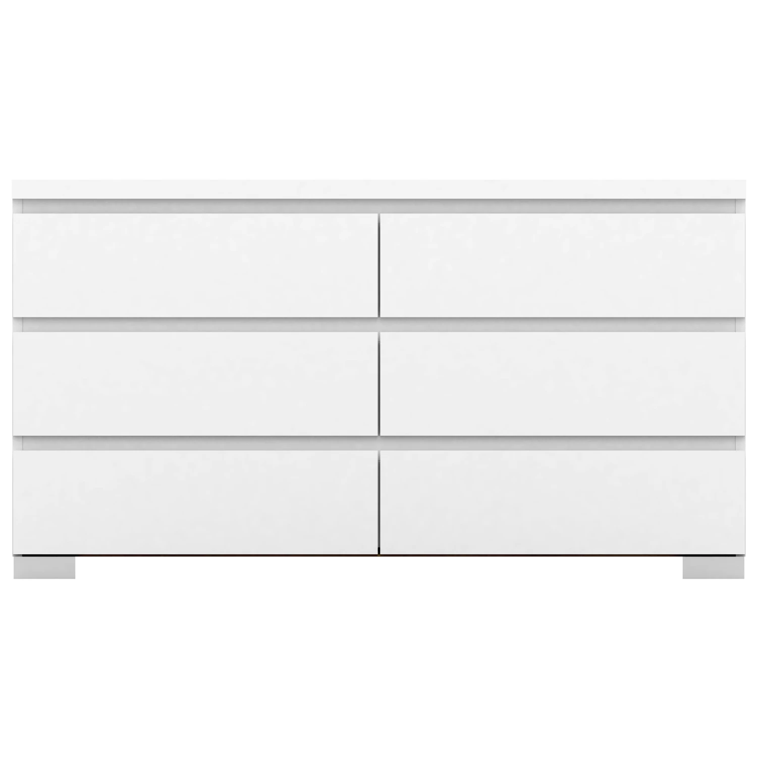 Elara 6 Drawer Lowboy Chest In High Gloss White - Image 3
