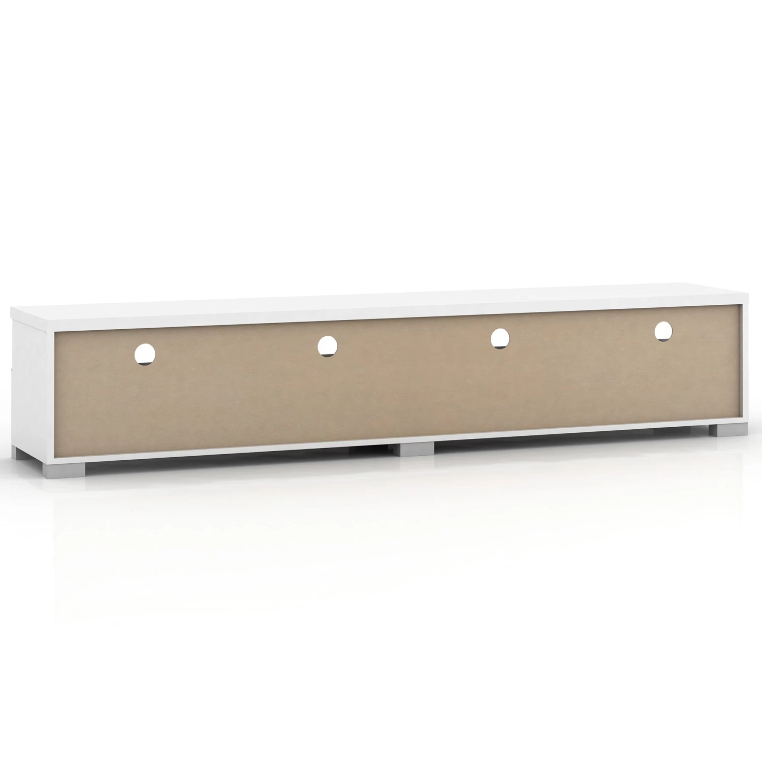 Elara 2 Drawer TV Entertainment Unit In White 207cm - Image 6