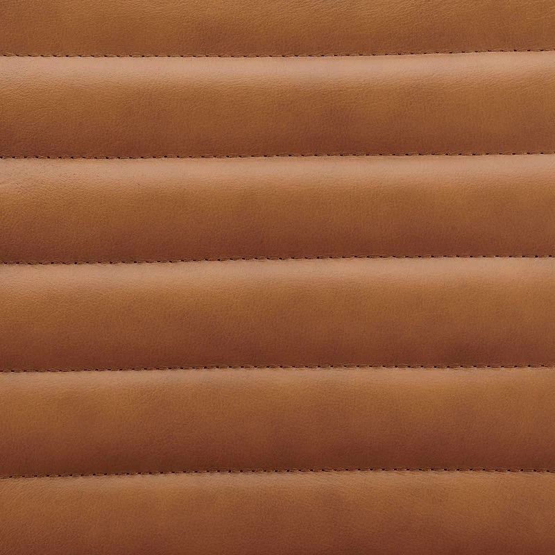 ErgoDuke Deluxe Eames Replica Low Back Ribbed Faux Leather Management Office Chair (Tan) - Image 9