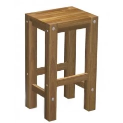 Q Furniture Eucalyptus Hardwood Outdoor Bar Stool Natural 76cm