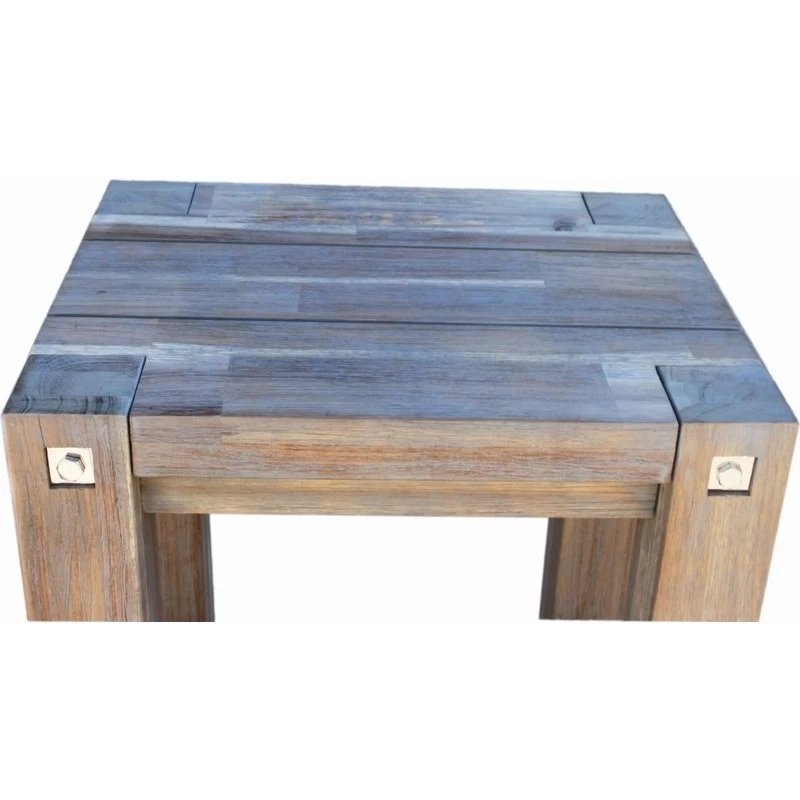 Q Furniture European Outdoor Solid Wooden Bar Stool Grey 74cm - Image 5