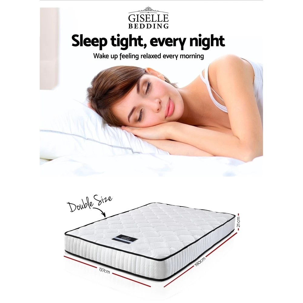Giselle Bedding DOUBLE Size Bed Mattress Pocket Spring Tight Top Foam 21CM - Image 4