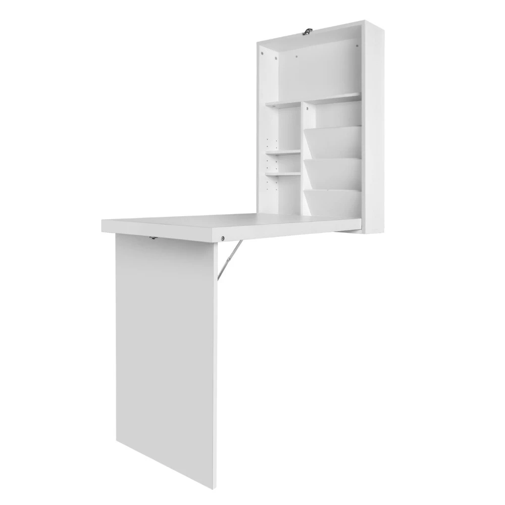 Artiss Computer Desk Study Office Desks Wall Mount Table Storage Shelves - Image 2