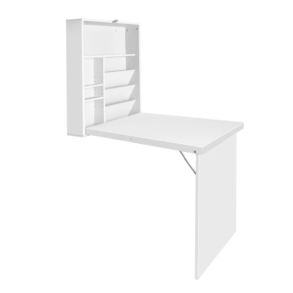 Artiss Computer Desk Study Office Desks Wall Mount Table Storage Shelves - Image 4