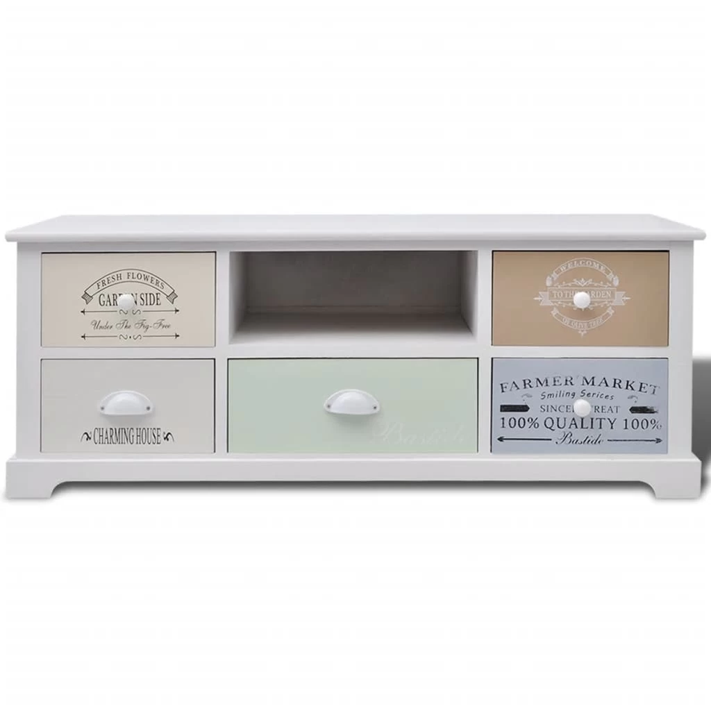 French TV Cabinet Wood VidaXL - Image 3