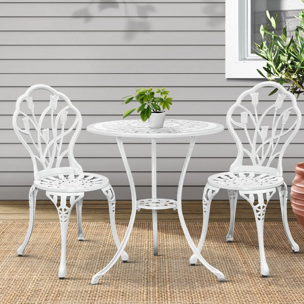 Gardeon Outdoor Setting Bistro Set Patio Garden Furniture Dining Chairs 3 Piece - Image 10
