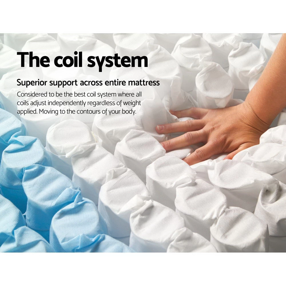 Giselle KING Size Mattress Bed Euro Top Pocket Spring Firm Plush Foam 31cm - Image 6