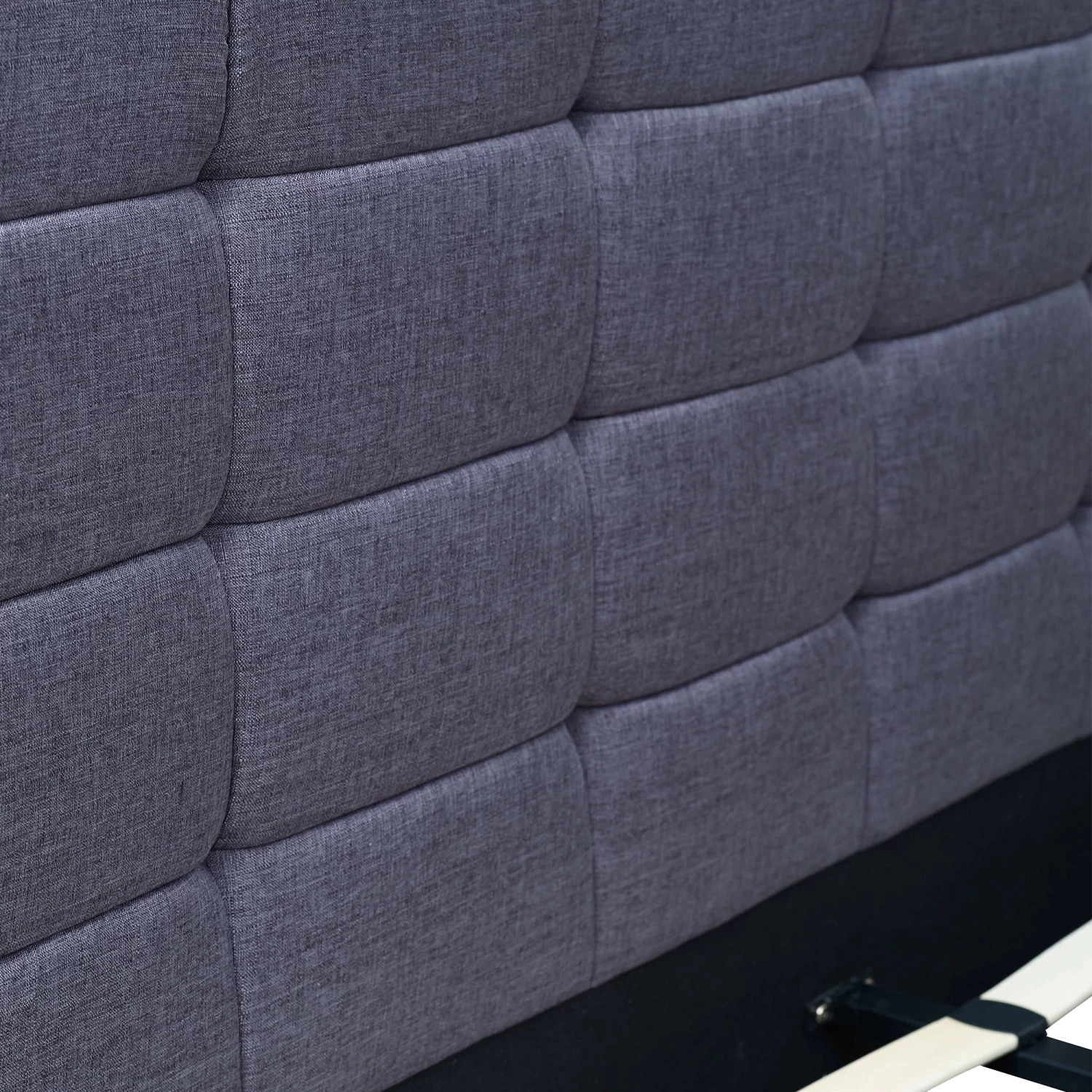 Linen Fabric King Deluxe Bed Frame Grey - Image 4
