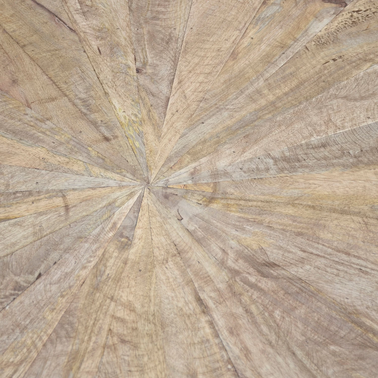 Round Handmade Wrought Iron Wedge Coffee Table - Image 4