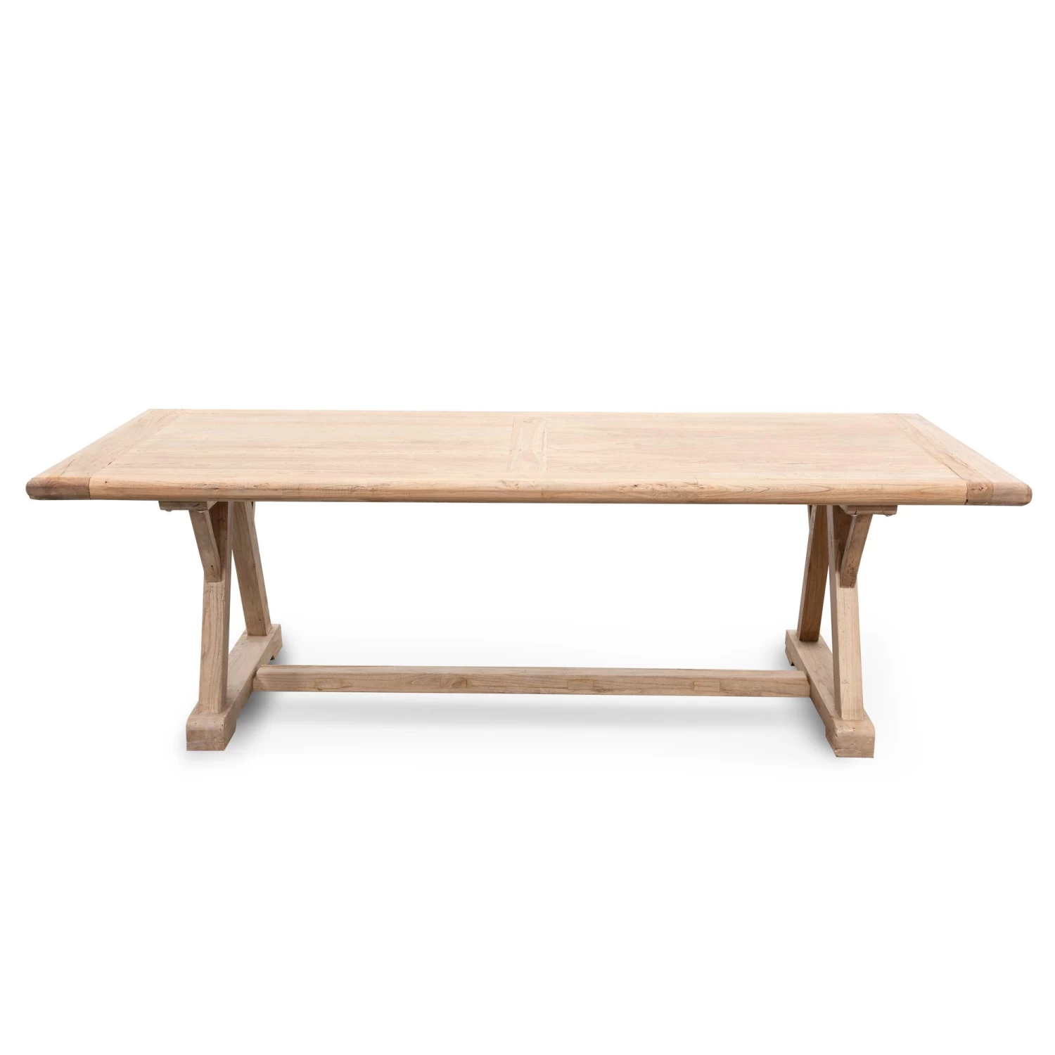 Hercules 8 Seater Reclaimed Elm Wood 2.4m Dining Table - Image 2
