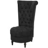 High Back Sofa Chair Black Fabric VidaXL