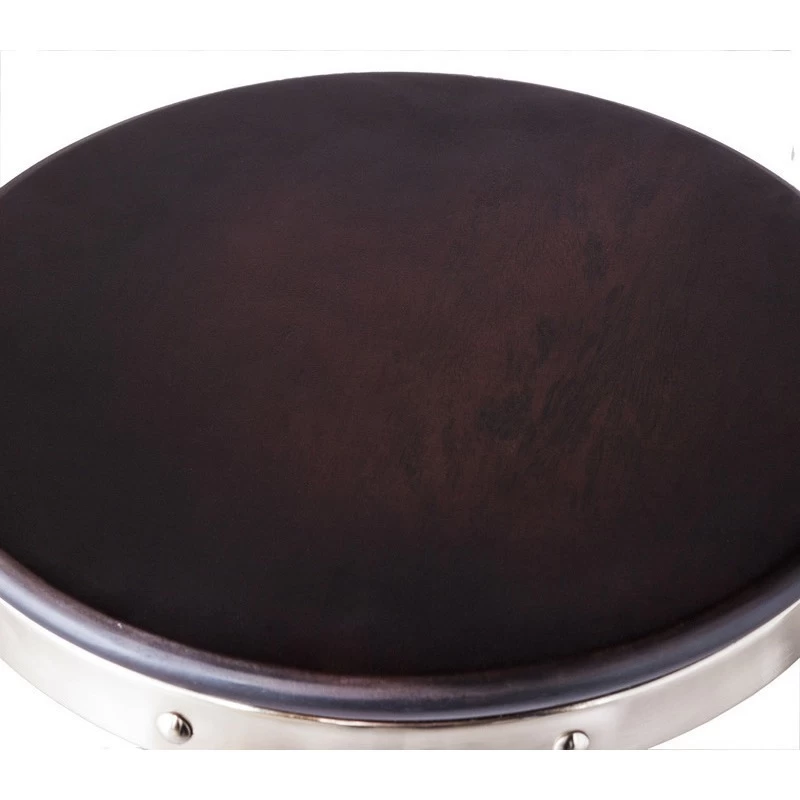 Industrial Adjustable Iron & Wood Bar Stool Nickel - Image 5