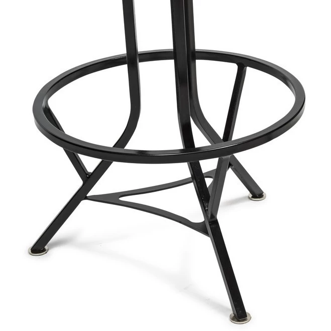 Industrial Style Wood & Iron Swivel Bar Stool 72cm - Image 2