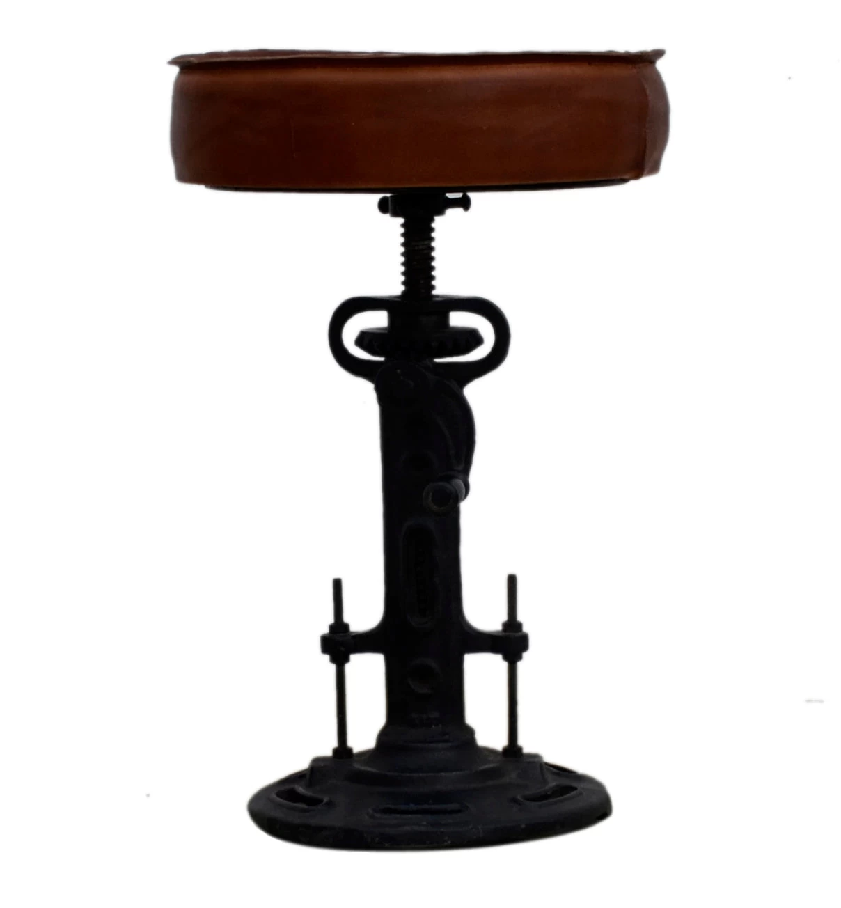 Paris Brown Leather Bar Stool - Image 2