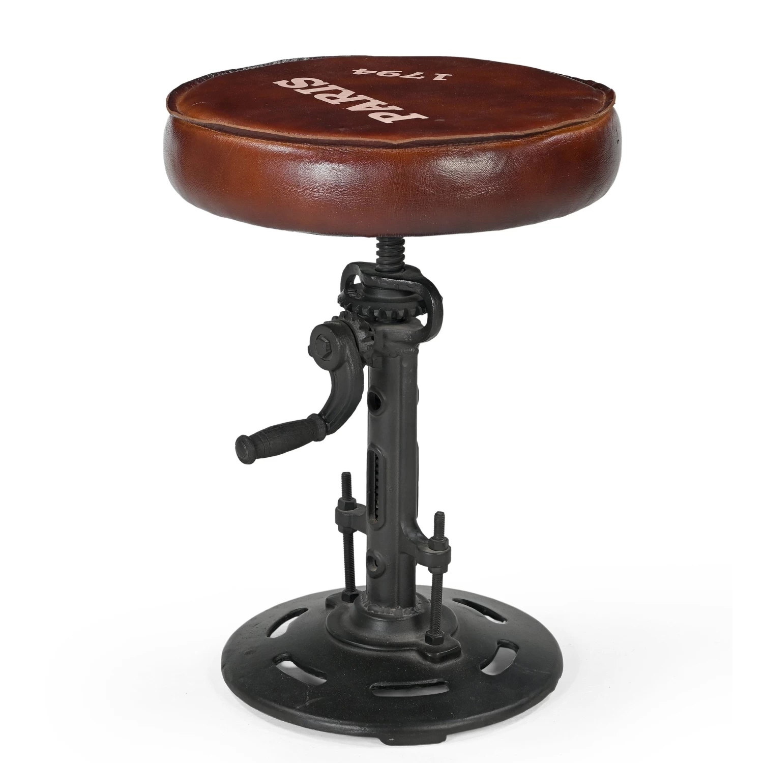 Paris Brown Leather Bar Stool - Image 6