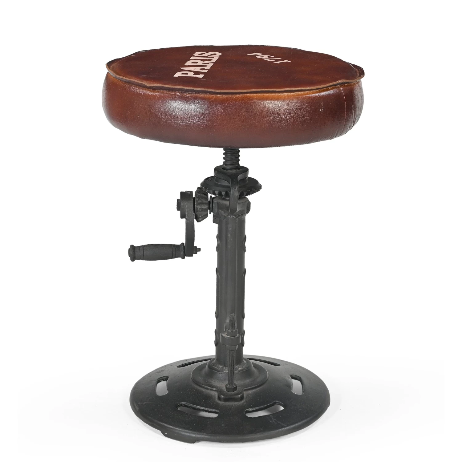 Paris Brown Leather Bar Stool - Image 7