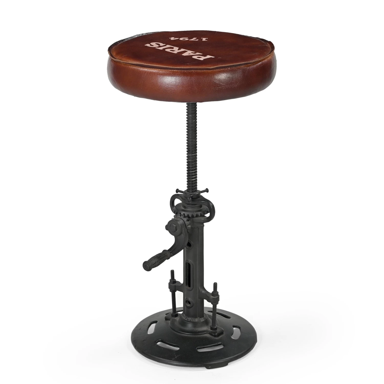 Paris Brown Leather Bar Stool - Image 8