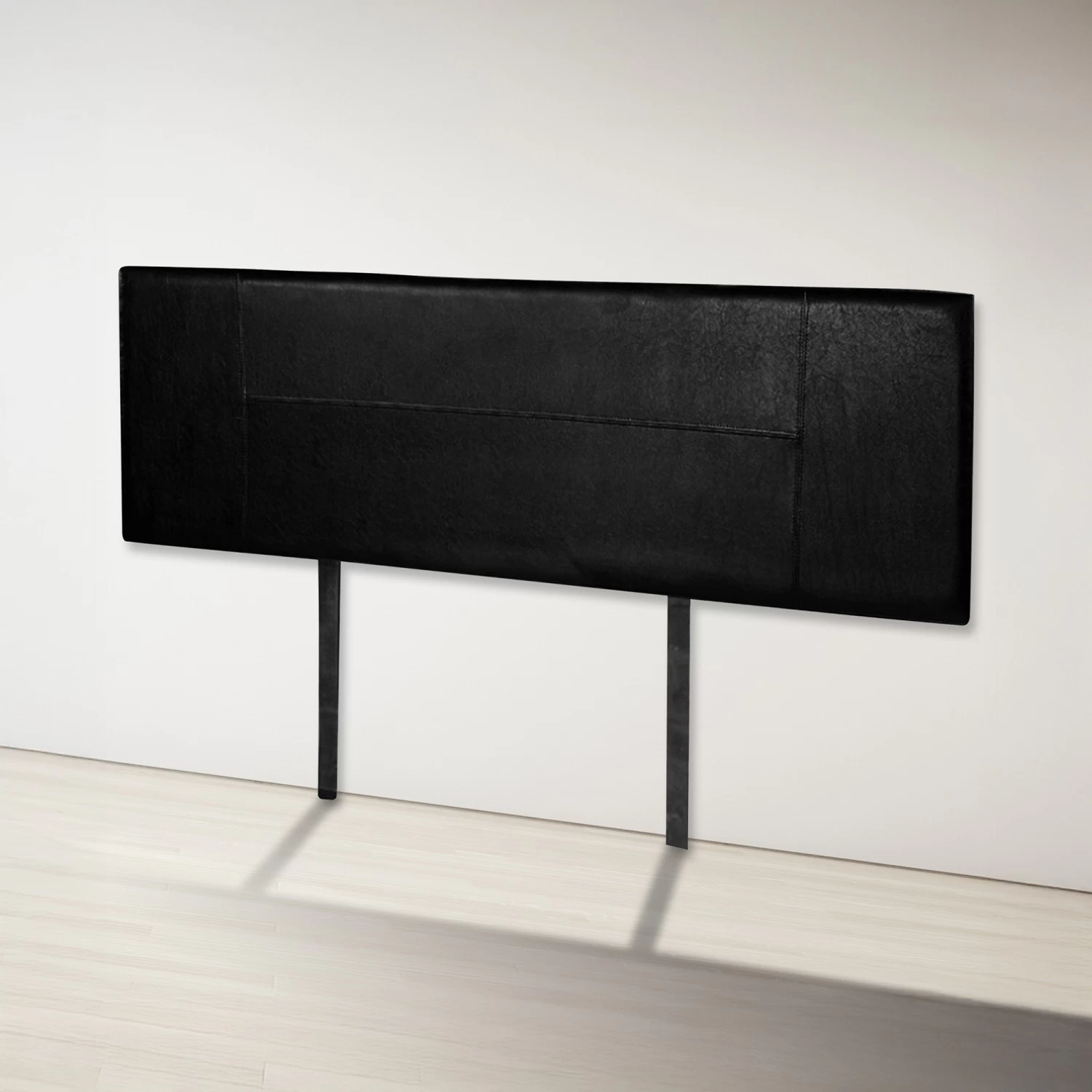 PU Leather King Bed Headboard Bedhead - Black - Image 4