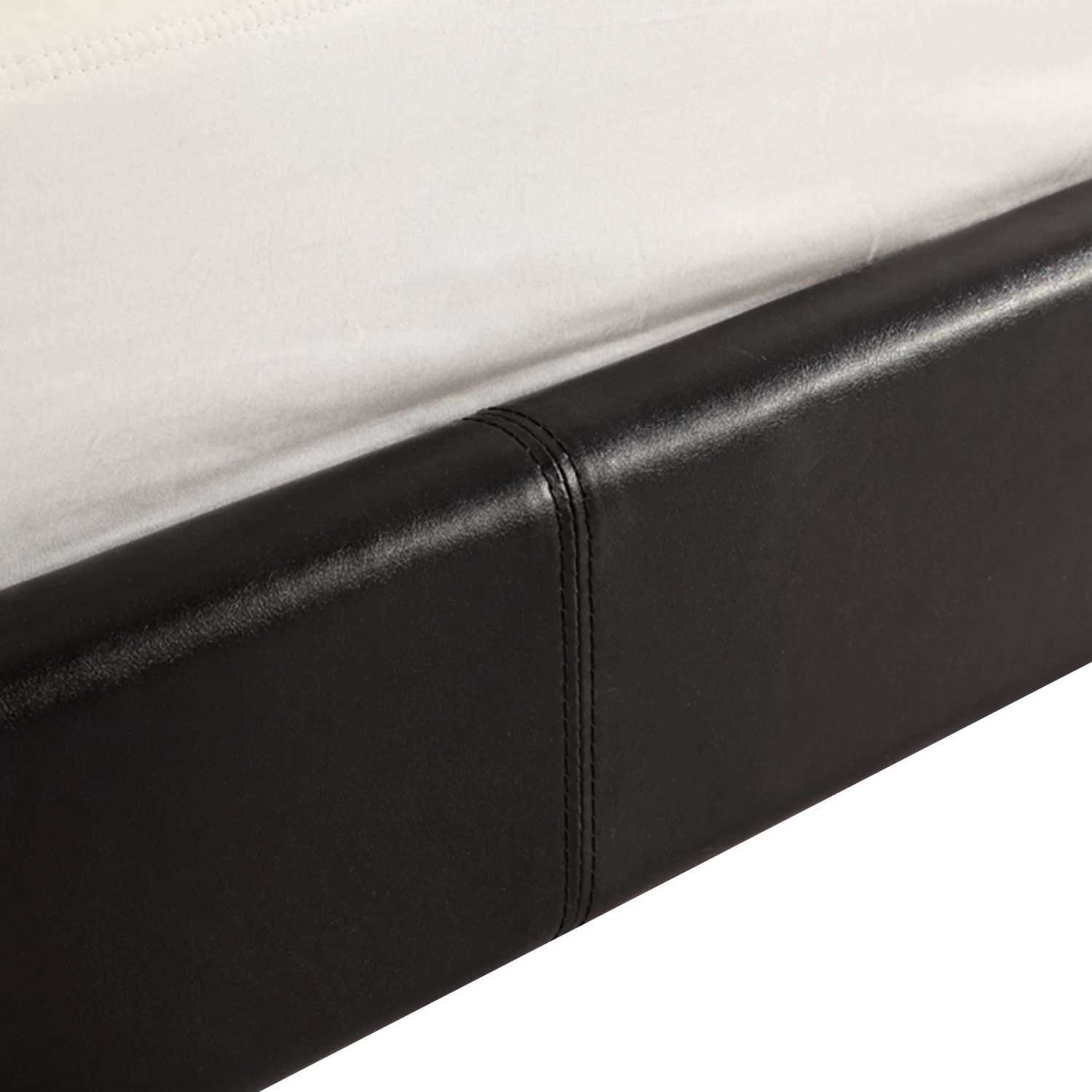 King PU Leather Bed Frame Black - Image 6