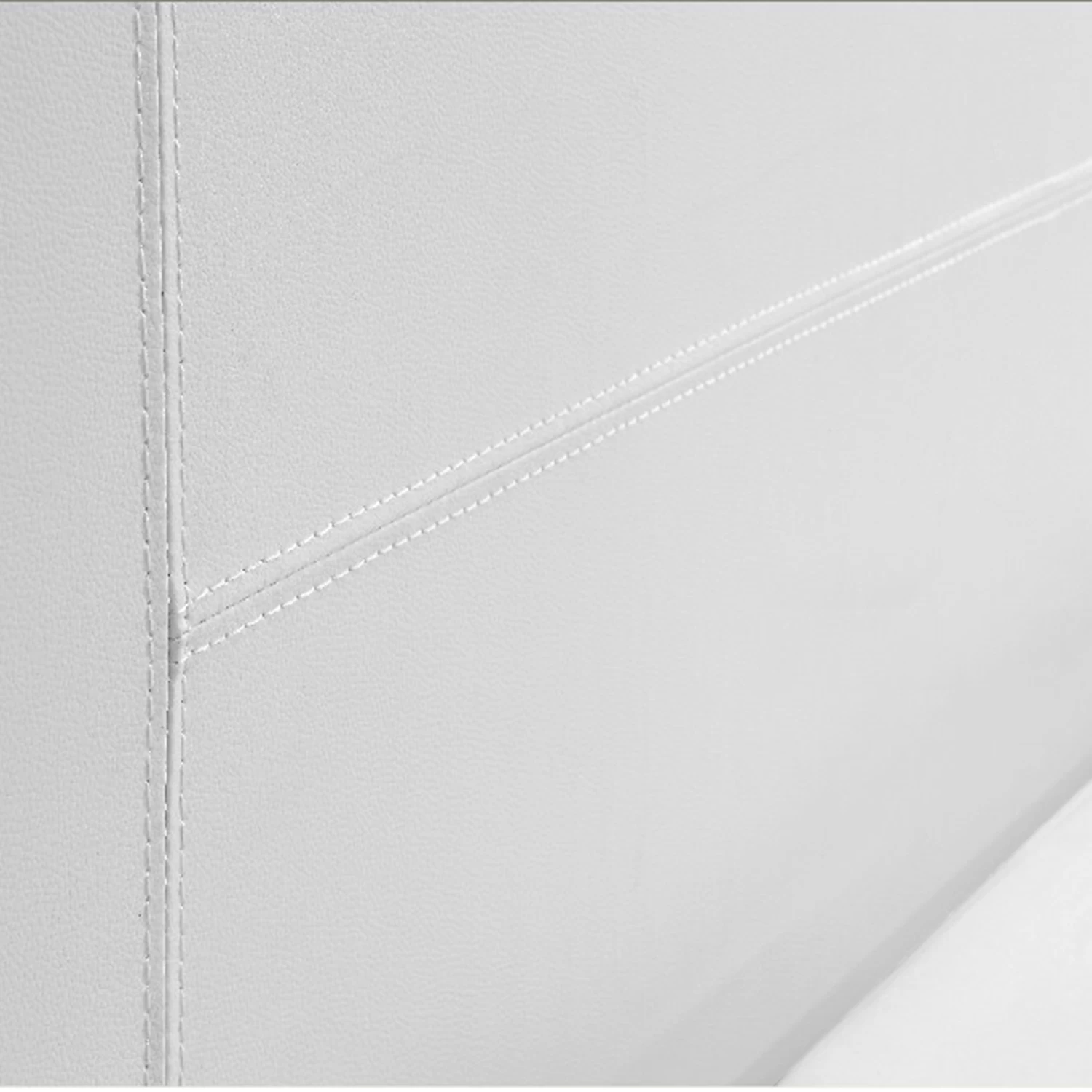 King PU Leather Bed Frame White - Image 4