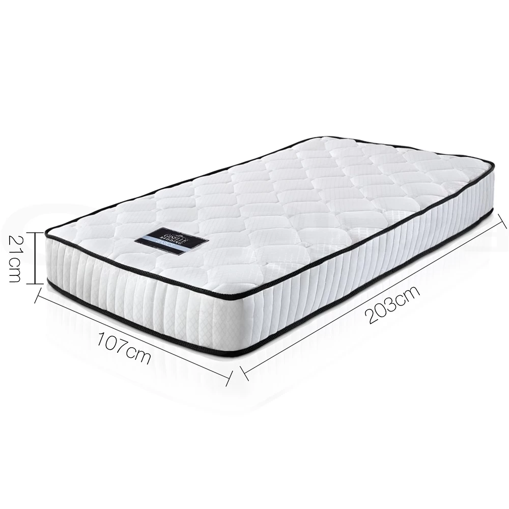 Giselle Bedding KING SINGLE Size Mattress Pocket Spring Tight Top Foam 21CM - Image 3