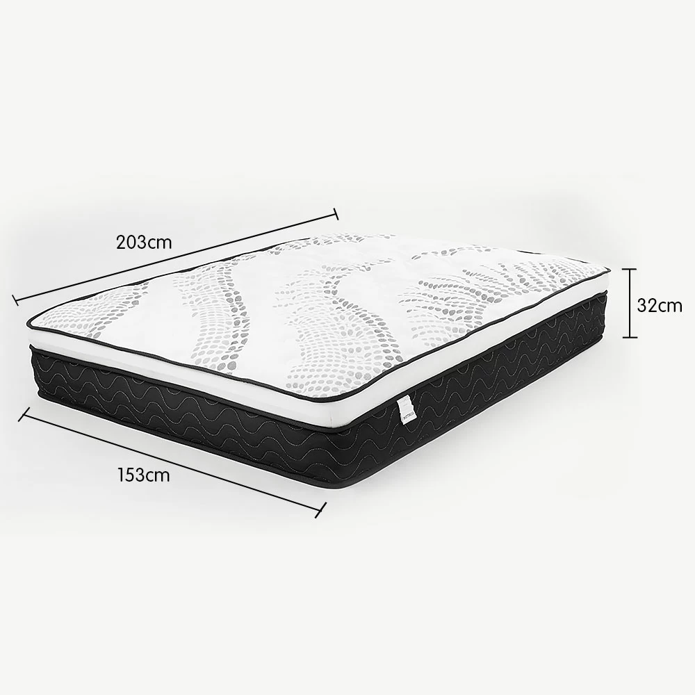 Queen Mattress Bed Size Euro Top 5 Zone Spring Foam 32cm - Image 8