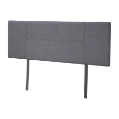 Linen Fabric Double Bed Headboard Bedhead - Grey