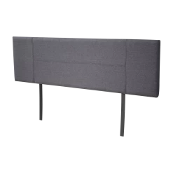 Linen Fabric King Bed Headboard Bedhead - Grey