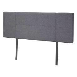 Linen Fabric Queen Bed Headboard Bedhead - Grey