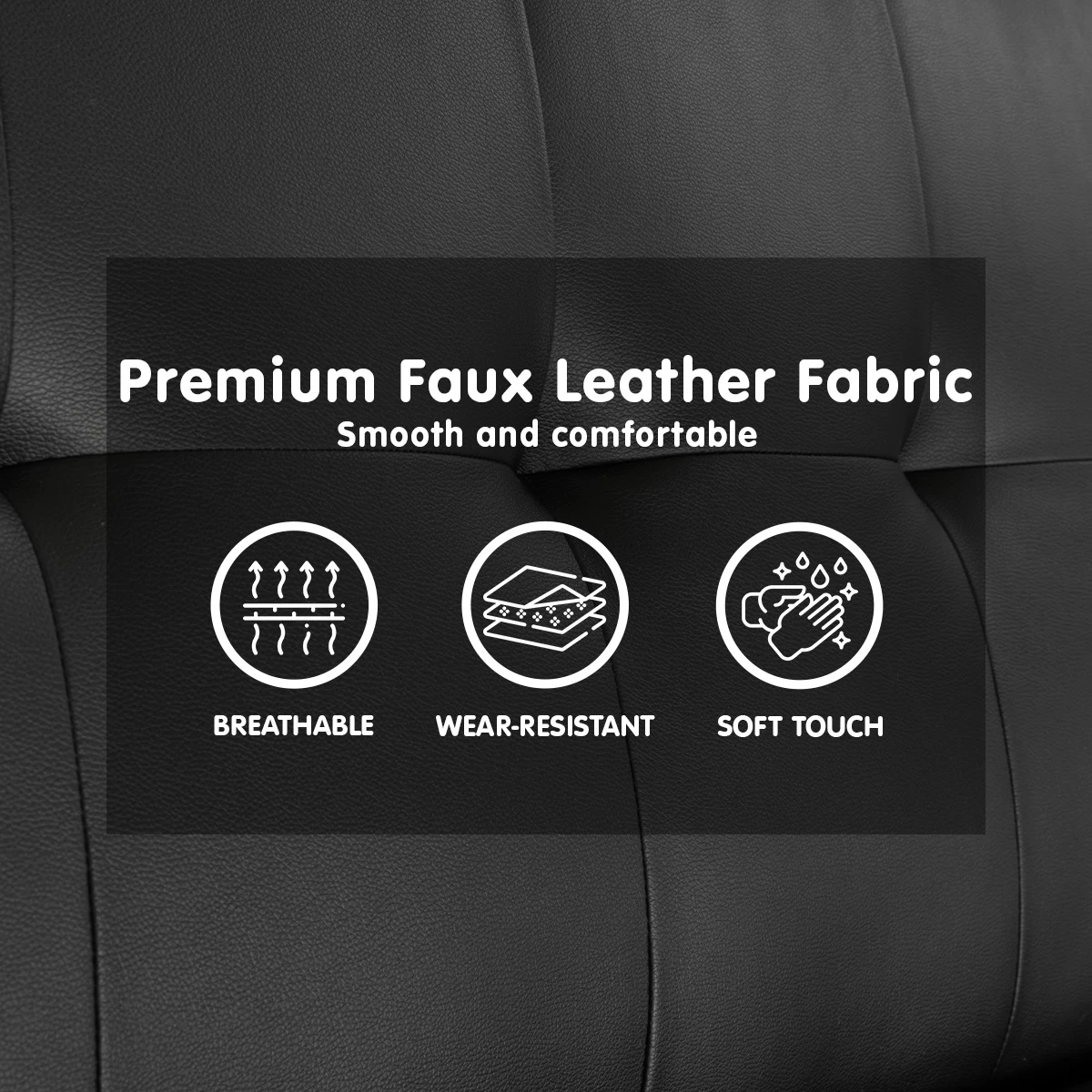 Madison Faux Leather Sofa Bed Lounge Couch Futon Furniture Home Suite - Black - Image 6