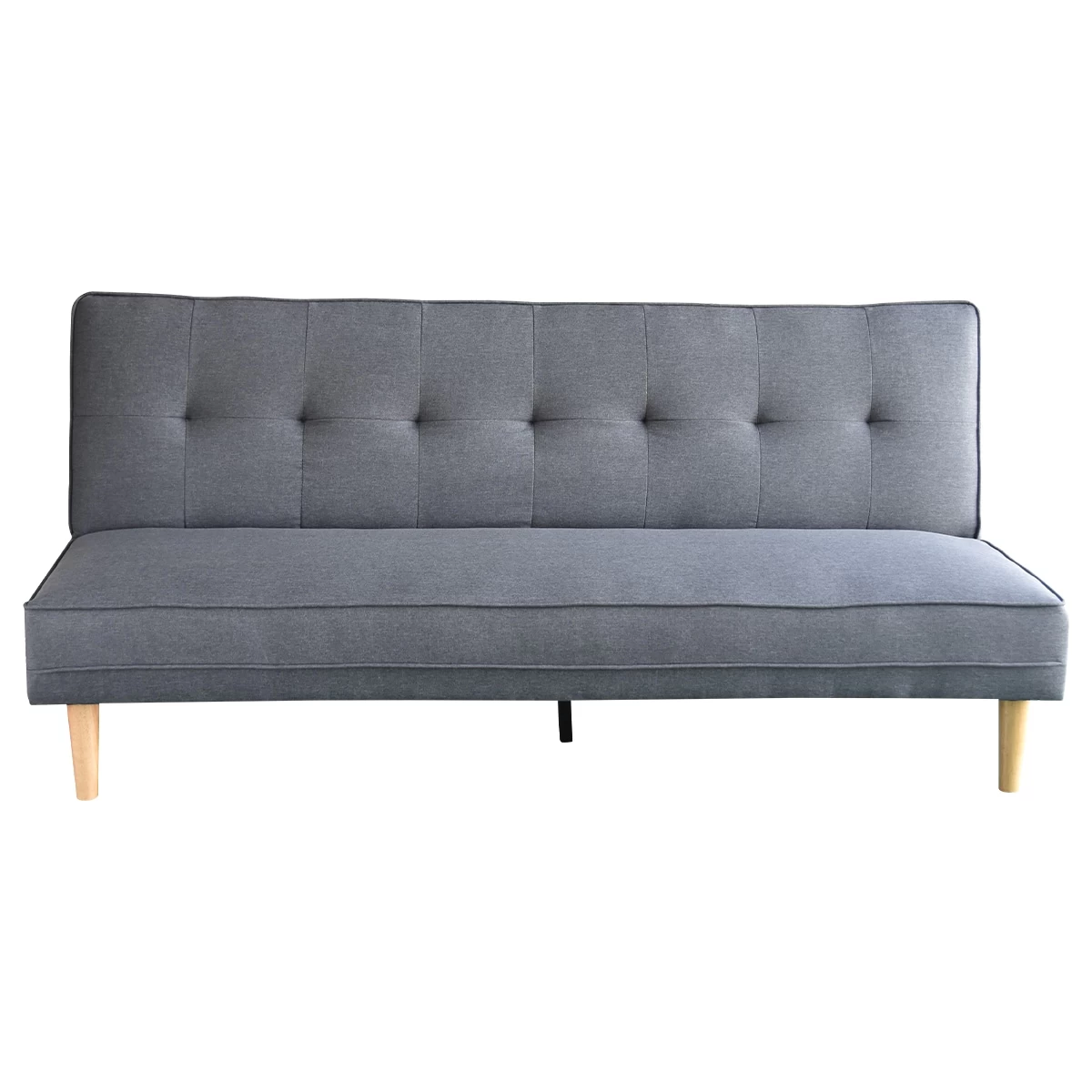 Madison Sofa Bed Lounge Couch Futon Furniture Home Dark Grey Linen Suite - Image 6