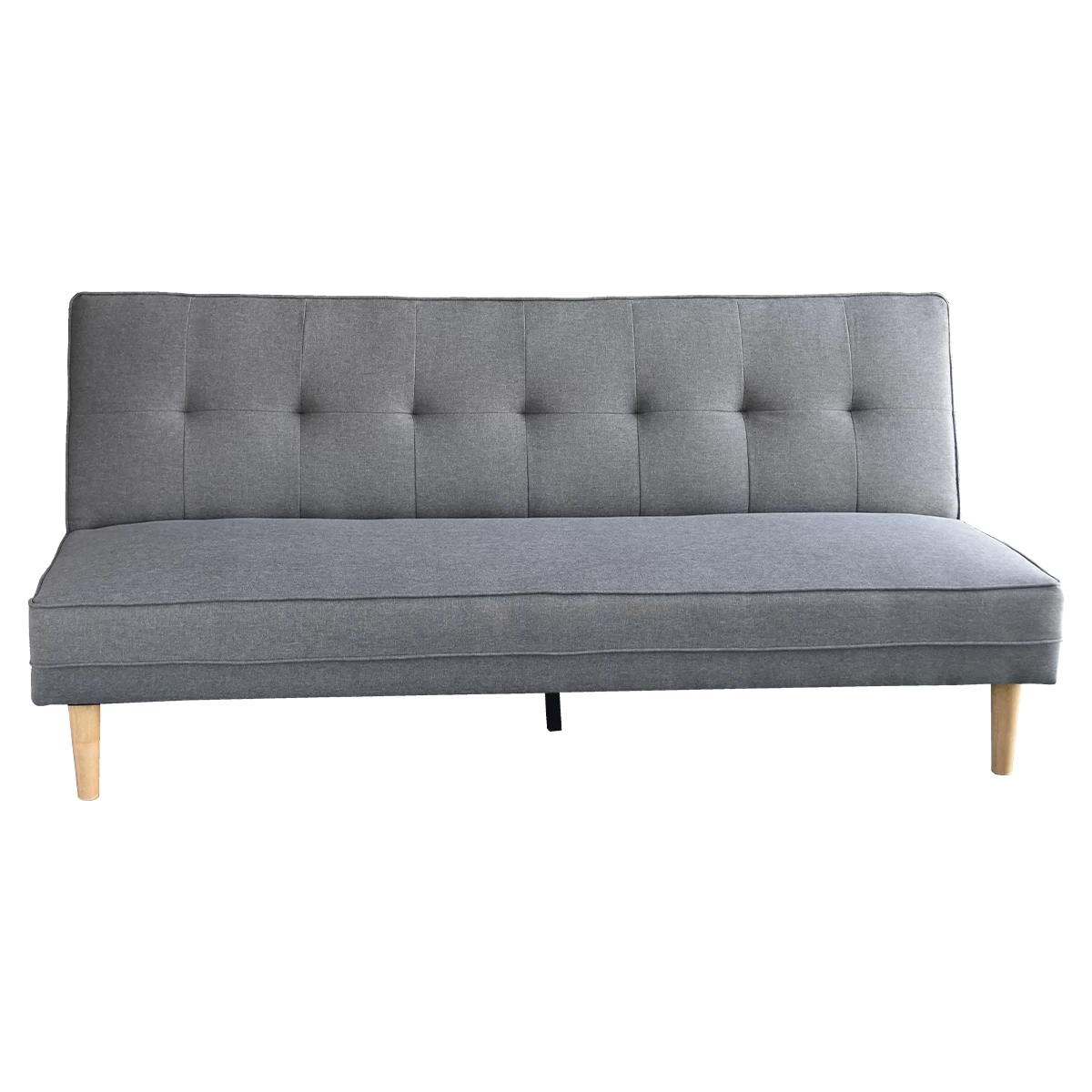 Madison Sofa Bed Lounge Couch Futon Furniture Home Light Grey Linen Suite - Image 6