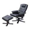 PU Leather Massage Chair Recliner Ottoman Lounge Remote